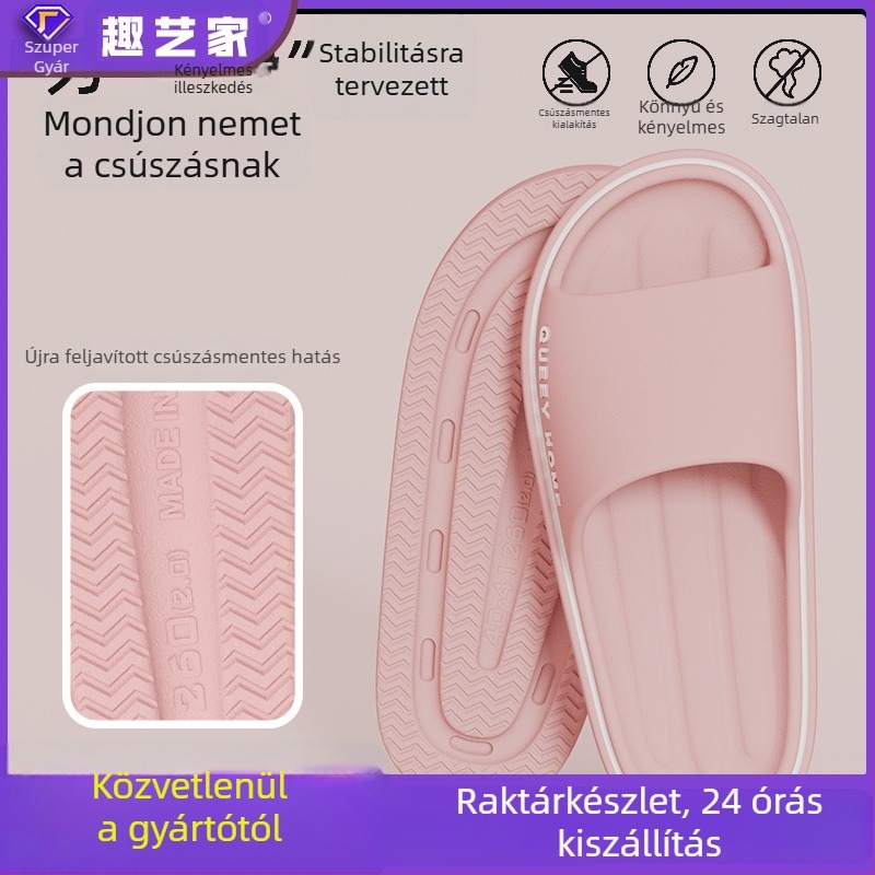 Női és férfi otthoni papucs – EVA felsőrész, EVA talp, csúszásmentes, injektált talp, 3–5 cm vastag talp