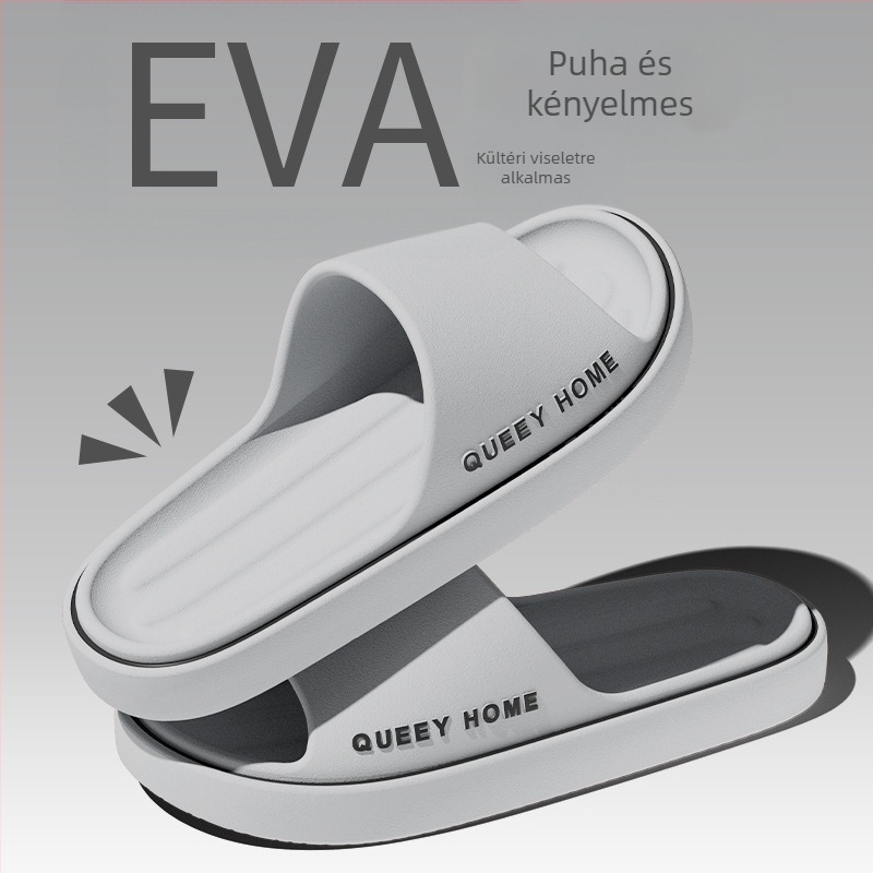 Női és férfi otthoni papucs – EVA felsőrész, EVA talp, csúszásmentes, injektált talp, 3–5 cm vastag talp