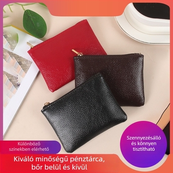 PU érme pénztárca, egyszínű, városi minimalista stílus, kopásálló