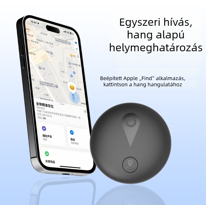 F18 iOS GPS-helymeghatározó – sokoldalú nyomkövető háziállatoknak, idős személyeknek, gyerekeknek és értéktárgyaknak; globális helymeghatározás, útvonal navigáció, veszteségi értesítés, 240 mAh akkumulátor