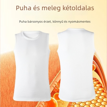 Férfi termosz mellény kettős oldalú fleecével, 201–250 g/m² vastagság, környakú, pulóver stílusú, egyrétegű, poliészter 90–95%