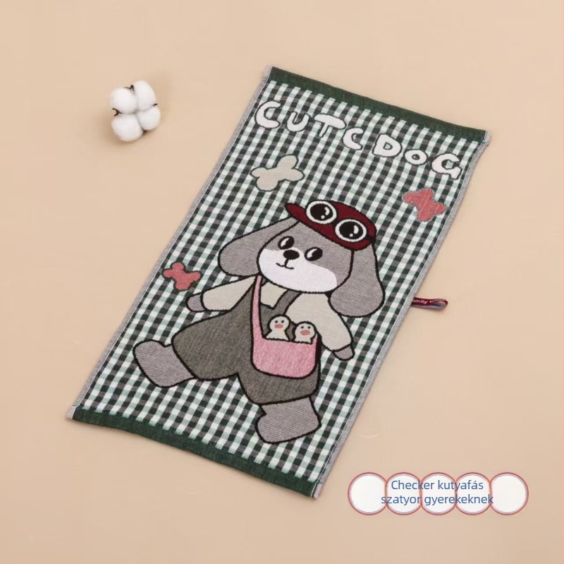 Négyrétegű pamut gyerek törölköző, rajzfilmsorozat, 50 g, többszálú fonal, Jacquard szövet, logónyomás elérhető