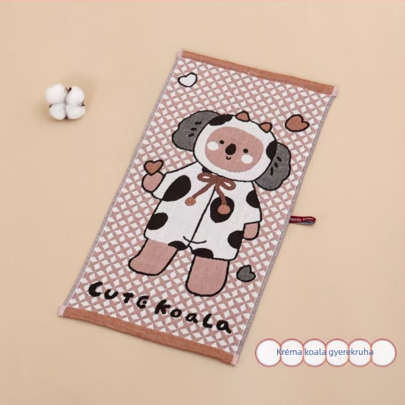 Négyrétegű pamut gyerek törölköző, rajzfilmsorozat, 50 g, többszálú fonal, Jacquard szövet, logónyomás elérhető