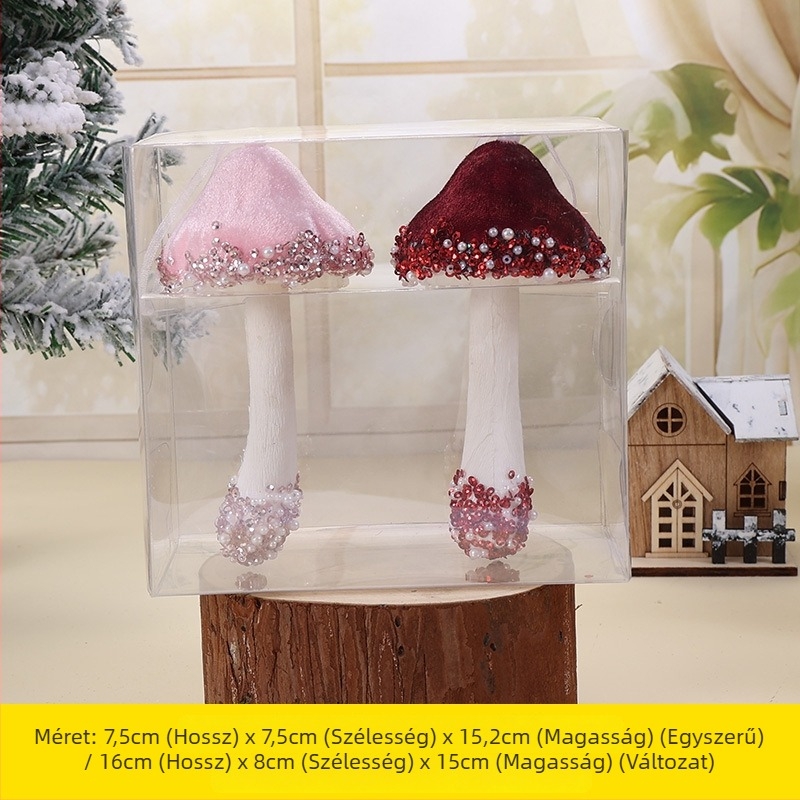 Karácsonyi fa dísz – 3D hópehely és masni formájú medál, műanyag, Qiaochi márka, karácsonyi stílus.