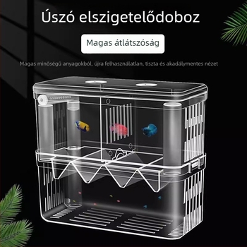Guppy tenyésztő izolációs doboz, műanyag inkubációs kamra, akváriumi felszerelés, 78432