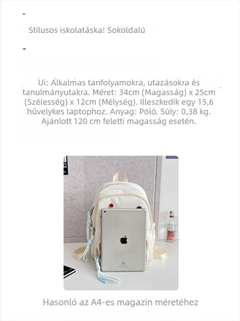 Little Elite női nylon vízálló hátizsák állatmintás, görbült vállpántok