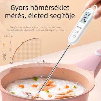 Chigo víztermométer szondával, nagy pontosság, 0,1°C felbontás, testreszabható, élelmiszerhez és babafürdetéshez