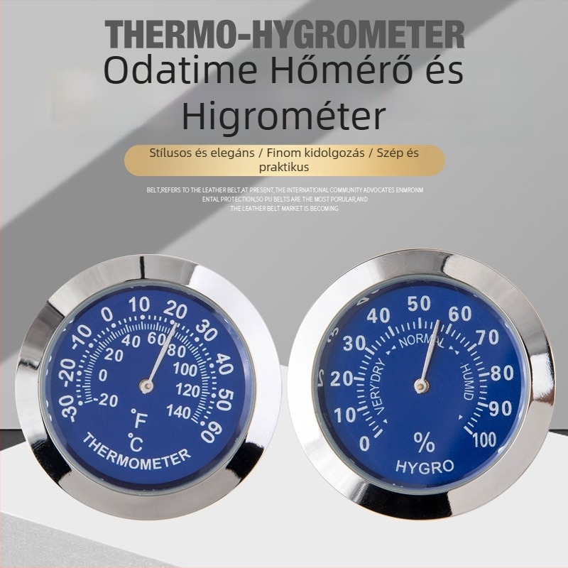 Autóhőmérő és higrométer, TH modell, Oda márka, hőmérséklet -30–60°C, páratartalom 0–100%