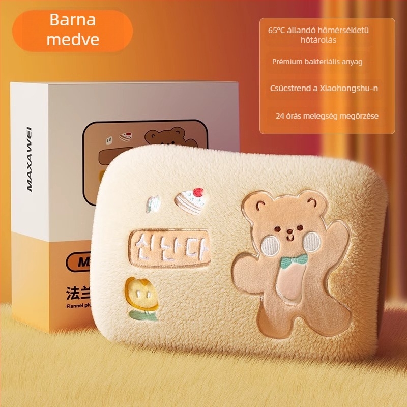 Újratölthető forróvizes palack melegítő Cu-graphén fűtéssel, 220V, 50W, PVC burkolat, hőmérséklet-szabályozás