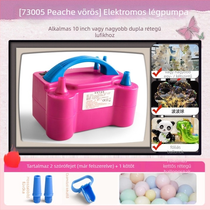 Elektromos lufi pumpa, hordozható és automata, Rate xun márka, csomagolás 0.4