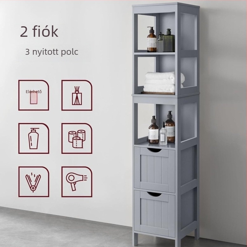 Jin Tailai JTLA-389 5-szintes fürdőszobai tároló polc fiókkal, modern egyszerű stílus