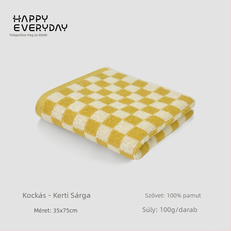 Arc törölköző kockás mintával, 100% pamut, Jacquard szövés, súly 80–100 g