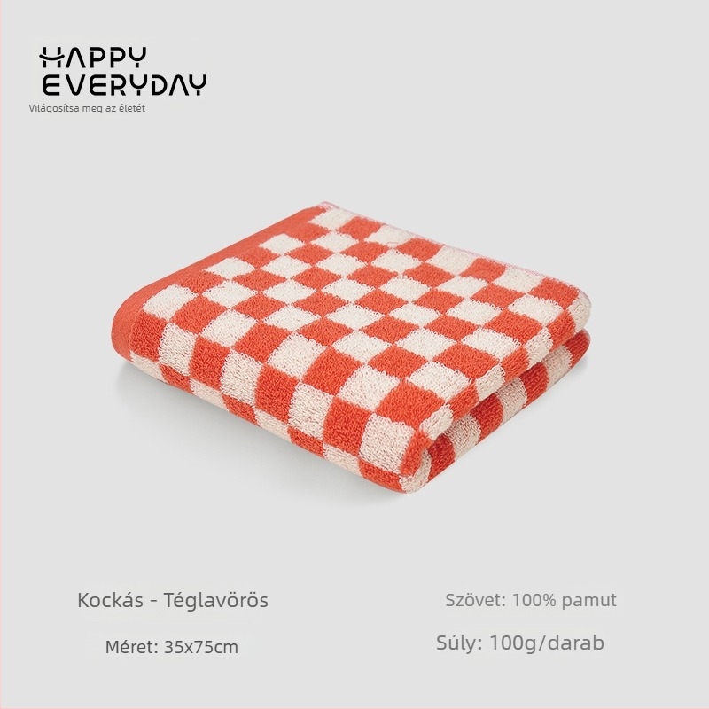 Arc törölköző kockás mintával, 100% pamut, Jacquard szövés, súly 80–100 g