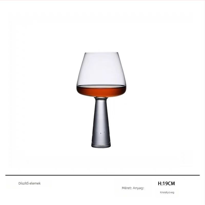 Cloud Sail vörösboros pohár, üveg, kapacitás 201–300 ml, modern minimál stílus, csomagolás papírdobozban