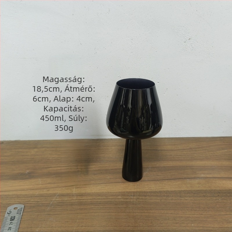 Cloud Sail vörösboros pohár, üveg, kapacitás 201–300 ml, modern minimál stílus, csomagolás papírdobozban