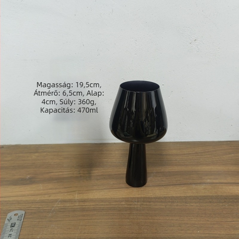 Cloud Sail vörösboros pohár, üveg, kapacitás 201–300 ml, modern minimál stílus, csomagolás papírdobozban