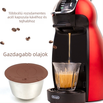 Rozsdamentes acél Dolce Gusto kapszula szűrőedény – kettős felhasználású kávéhoz és tejhabhoz