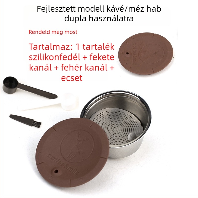 Rozsdamentes acél Dolce Gusto kapszula szűrőedény – kettős felhasználású kávéhoz és tejhabhoz