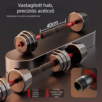 Boiling Force Állítható súlyzó és rúd készlet otthoni használatra, PVC anyag, Férfiaknak és nőknek, Edzés és testépítés