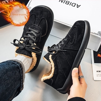 Otthoni papucs suede felsőrésszel, fleece béléssel, PVC talppal, vastag bélés, uniszex