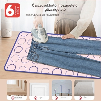 Hőálló vasaló izolációs párna, összecsukható, poliészter, otthoni vasaláshoz