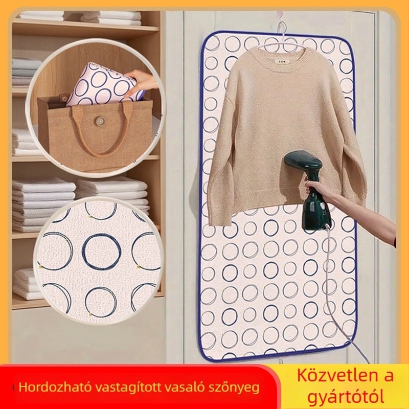 Hőálló vasaló izolációs párna, összecsukható, poliészter, otthoni vasaláshoz