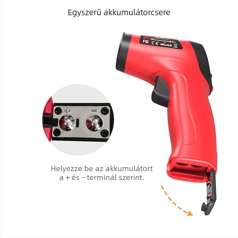 DT-500 Érintés nélküli infravörös hőmérő az autóipar számára, 1 ms válaszidő, ipari hőmérséklet-mérése