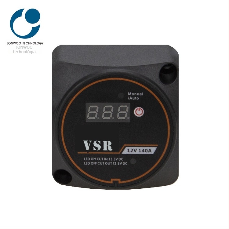 Okos voltmeter kettős akkumulátor izolátorvezérlő autókhoz, lakókocsikhoz és jachtokhoz, 12V 140A