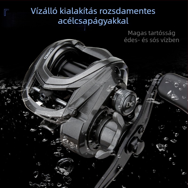 Comair Horgászorsó vízcsepp forma, DC elektromágneses digitális fékkel, rozsdamentes acél csapágyak, 7.5:1, rövid tengely