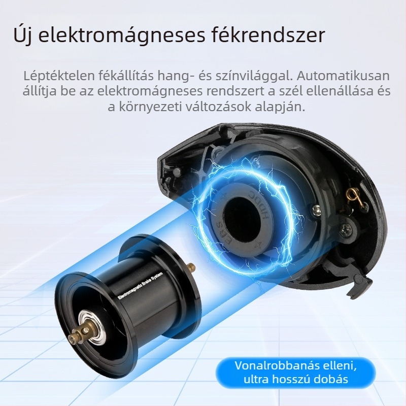 Comair Horgászorsó vízcsepp forma, DC elektromágneses digitális fékkel, rozsdamentes acél csapágyak, 7.5:1, rövid tengely