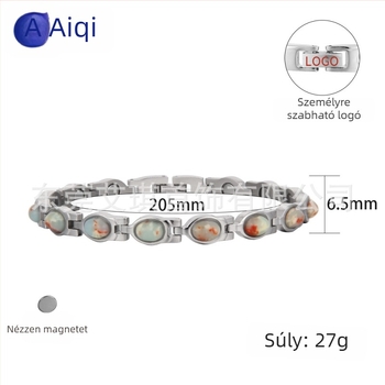 Női mágneses karkötő (Anyag: rozsdamentes acél; Stílus: vintage; Forma: geometriai)