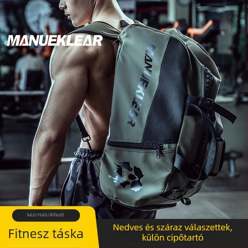 Fitnesz táska nedves–száraz rekesszel, nagy kapacitású 20–30 L, utazótáska dupla vállpánttal