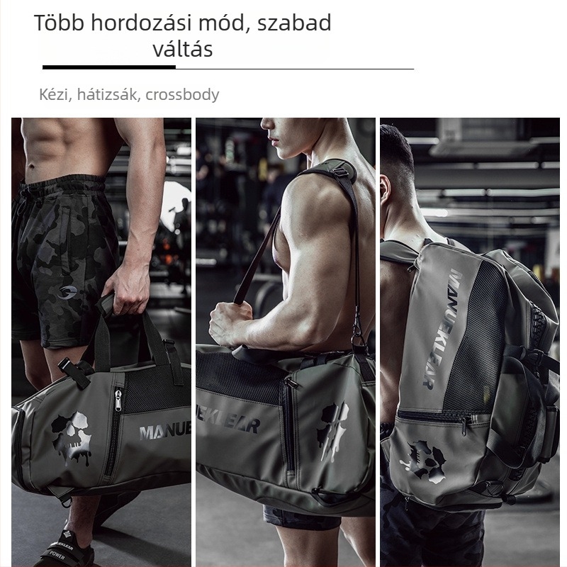 Fitnesz táska nedves–száraz rekesszel, nagy kapacitású 20–30 L, utazótáska dupla vállpánttal