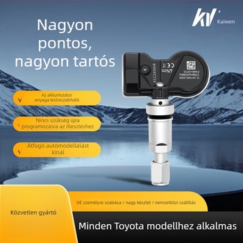 Univerzális TPMS nyomásérzékelő, digitális kijelzővel, magas pontosságú, beépített, gumiból injektált anyagból