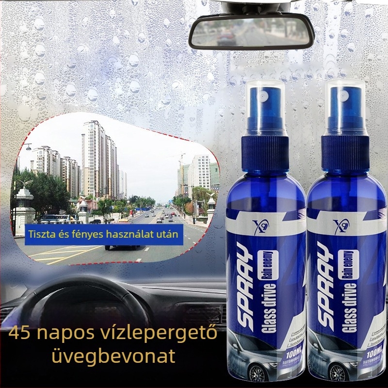 X9 dqyw02 esővédő bevonat szélvédőre és hátsó tükrökre, vízlepergető és páramentes, testreszabható feldolgozás, licenszelt magáncímke