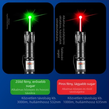 Que Chuang lézer pointer zseblámpa, infravörös fény, hosszú hatótáv, 18650-es akkumulátor