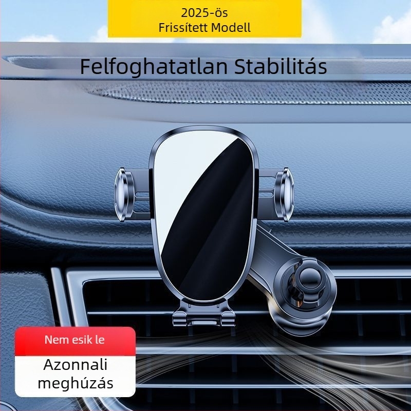Universális autótelefon tartó a szellőzőnyílásra, rezgésmentes stabilizáció, vízszintes nézet, csendes, navigációs új modell