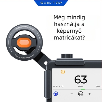 MagSafe autós telefontartó alumíniumötvözetből, erős mágnes, snap-on rögzítés, többirányú állítás EV-khez (aluminiumötvözet; MagSafe kompatibilis; erős mágnes; snap-on telepítés; többirányú állítás)