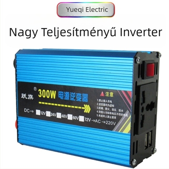 Inverter 12/24V bemenetről 220V-ra, 300W, tiszta szinuszos, autó/teherautó/otthoni használatra
