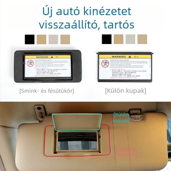 Oukachi kozmetikai tükör Mercedes-Benz C osztály W203 elülső napellenzőhöz, műanyag burkolat