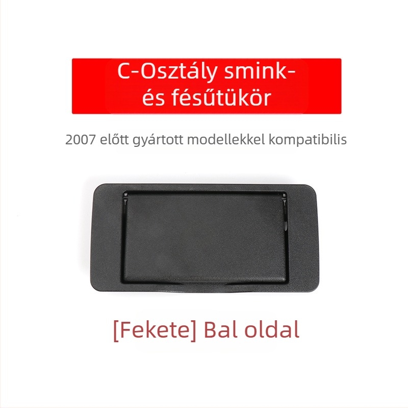 Oukachi kozmetikai tükör Mercedes-Benz C osztály W203 elülső napellenzőhöz, műanyag burkolat