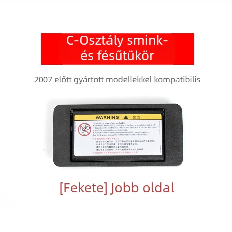 Oukachi kozmetikai tükör Mercedes-Benz C osztály W203 elülső napellenzőhöz, műanyag burkolat