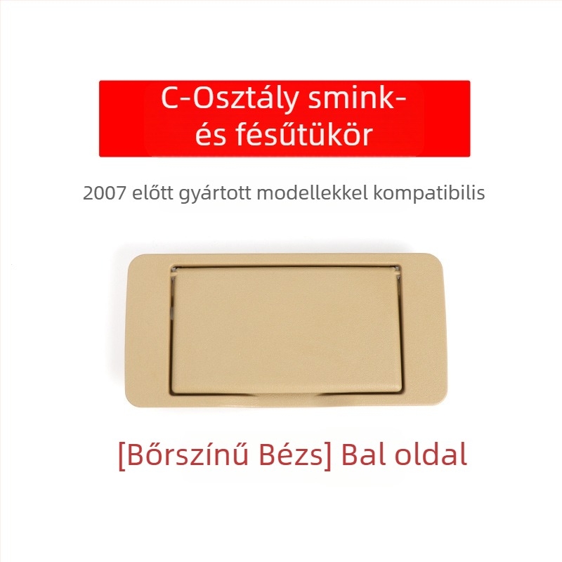Oukachi kozmetikai tükör Mercedes-Benz C osztály W203 elülső napellenzőhöz, műanyag burkolat