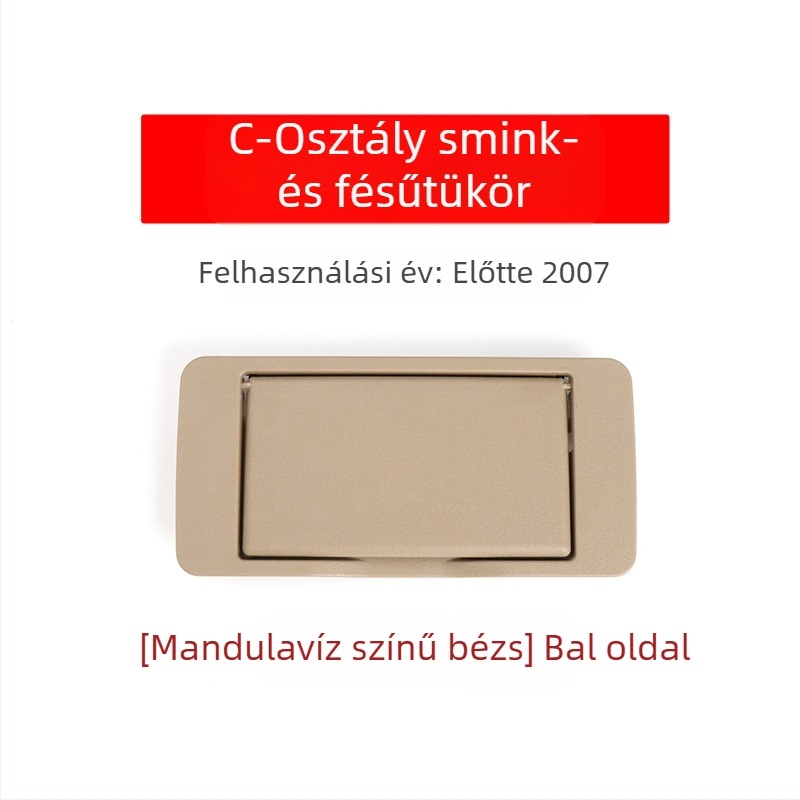 Oukachi kozmetikai tükör Mercedes-Benz C osztály W203 elülső napellenzőhöz, műanyag burkolat