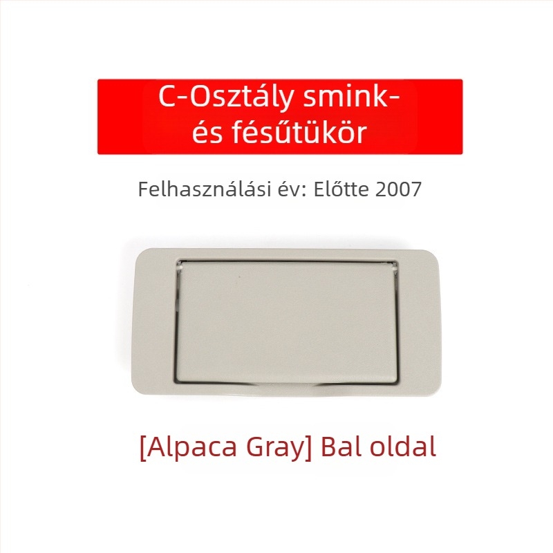 Oukachi kozmetikai tükör Mercedes-Benz C osztály W203 elülső napellenzőhöz, műanyag burkolat