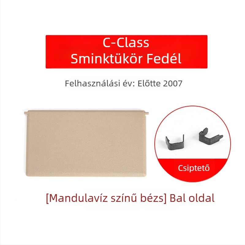 Oukachi kozmetikai tükör Mercedes-Benz C osztály W203 elülső napellenzőhöz, műanyag burkolat