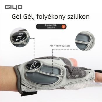 GIYO kerékpáros kesztyűk - kötött anyag, uniszex felnőtteknek, kerékpározáshoz és versenyekhez