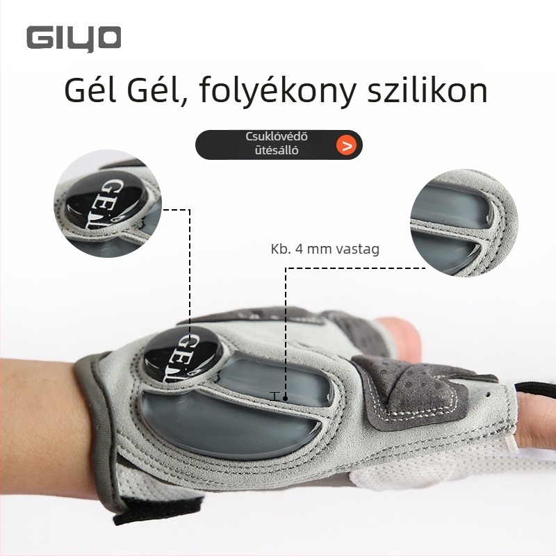 GIYO kerékpáros kesztyűk - kötött anyag, uniszex felnőtteknek, kerékpározáshoz és versenyekhez