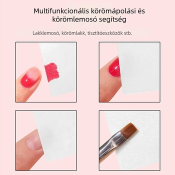 Egyszer használatos négyszögletes körömlak eltávolító törlőkendők, nem szövött anyag, 57 g, klimonla