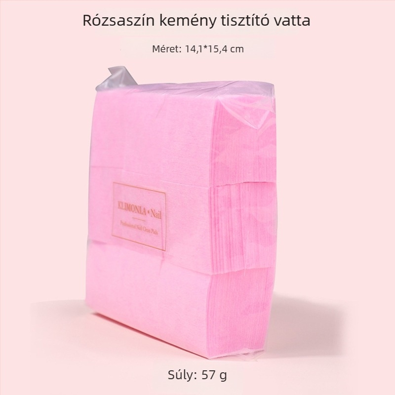 Egyszer használatos négyszögletes körömlak eltávolító törlőkendők, nem szövött anyag, 57 g, klimonla